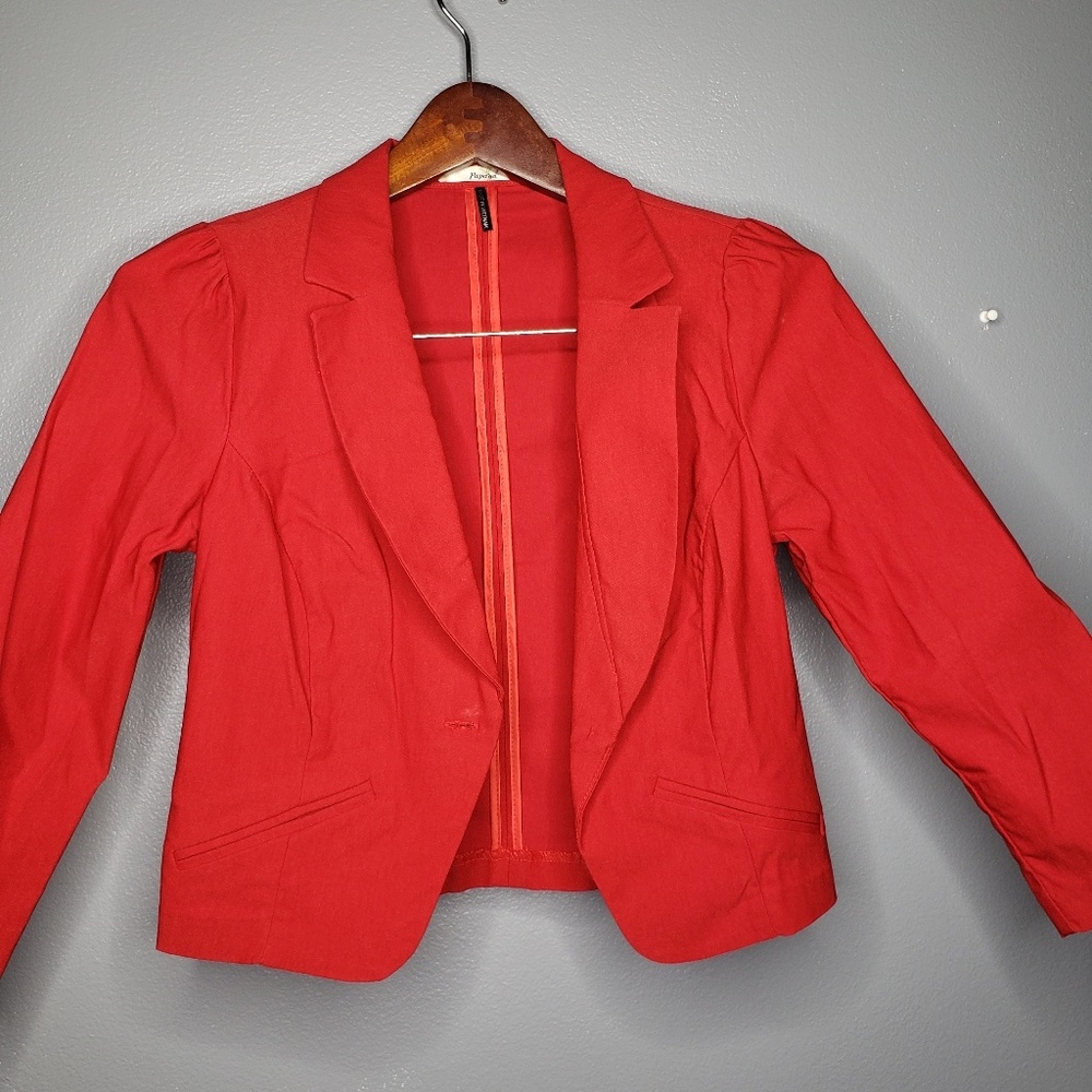 Chic Red Blazer